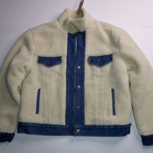 LEVI'S Premium Denim Sherpa Jacket | Quilted Lining | Medium